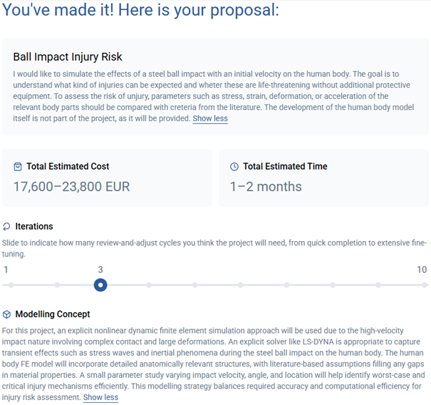 AI generated proposal for FEa projects